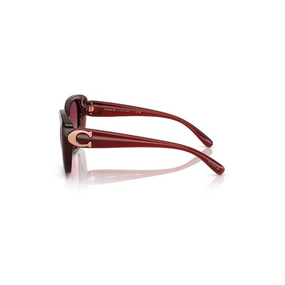 New COACH Cad33 Red Square HC8422U 5870/8H Sunglasses Women - Picture 3 of 6